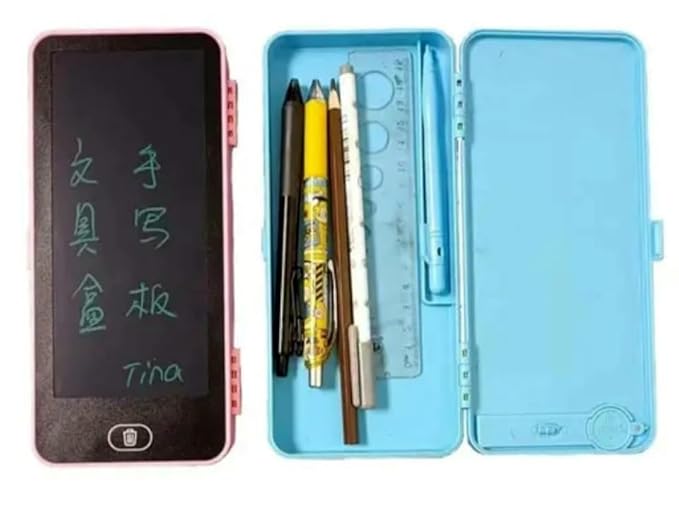 2 in 1 Electronic Tablet Pencil Box (Get 10 pencils , 1 eraser and 1 sharpener Free 😍)