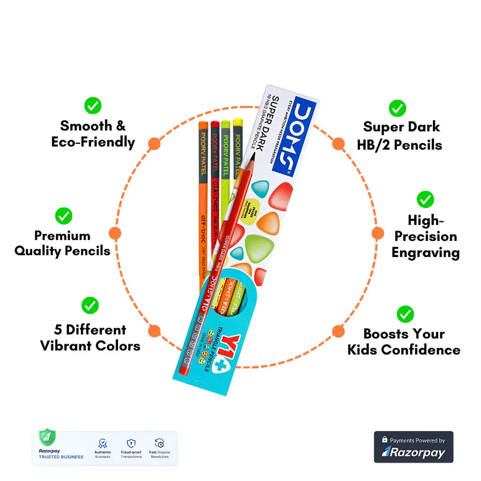 Personalised Pencils + FREE Pencil Pouch