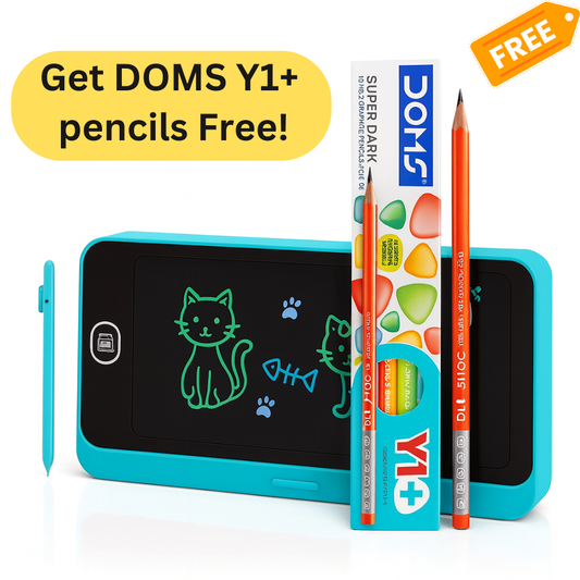 2 in 1 Electronic Tablet Pencil Box (Get 10 pencils , 1 eraser and 1 sharpener Free π)